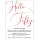 Hello Fifty Foil Birthday Invitations Image 7 of 9